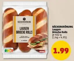 PENNY BÄCKERKRÖNUNG Laugen Brioche Rolls Angebot