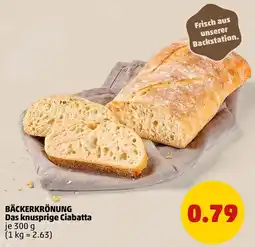 PENNY BÄCKERKRÖNUNG Das knusprige Ciabatta Angebot