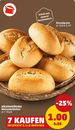 PENNY BÄCKERKRÖNUNG Weizenbrötchen Angebot