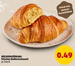 PENNY BÄCKERKRÖNUNG Frisches Buttercroissant Angebot