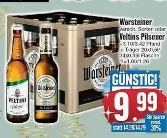 Edeka Warsteiner Oder Veltins Pilsener Angebot