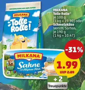 PENNY MILKANA Tolle Rolle oder Schmelzkäse Angebot