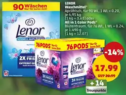 PENNY LENOR Waschmittel oder All in 1 Color Pods Angebot