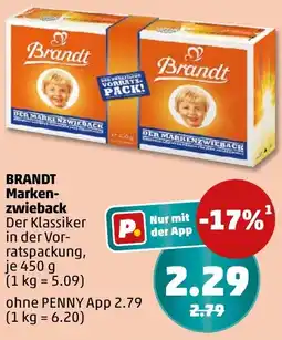 PENNY BRANDT Markenzwieback Angebot