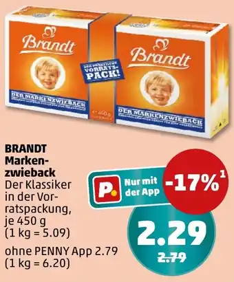 PENNY BRANDT Markenzwieback Angebot