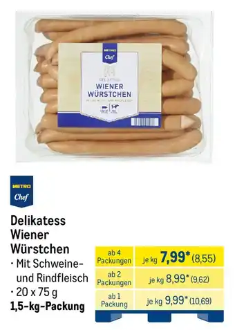 METRO METRO Chef Wiener Würstchen Angebot