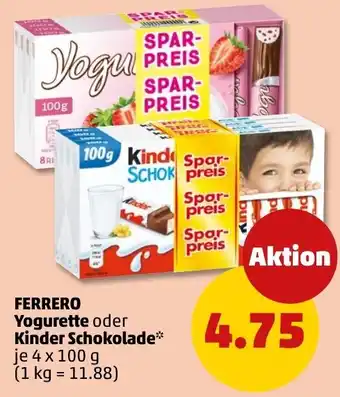 PENNY FERRERO Yogurette oder Kinder Schokolade Angebot