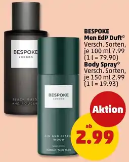 PENNY BESPOKE Men EdP Duft oder Body Spray Angebot