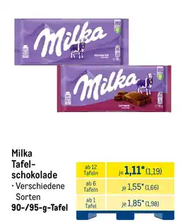 METRO Milka Tafelschokolade Angebot