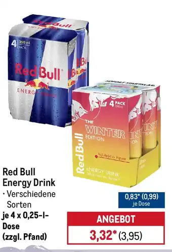 METRO Red Bull Energy Drink Angebot