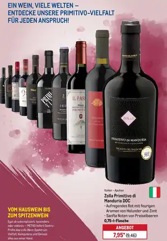 METRO Zolla Primitivo di Manduria DOC Angebot