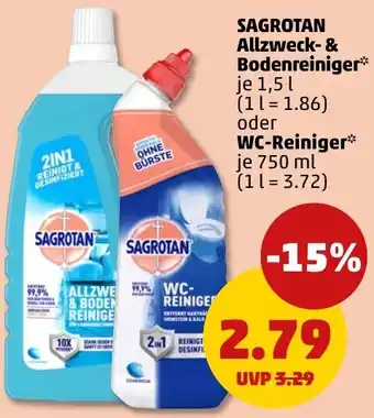 PENNY SAGROTAN Allzweck- & Bodenreiniger oder WC-Reiniger Angebot