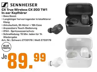 Saturn Sennheiser CX True Wireless CX 200 TW 1 In Ear Kopfhörer Angebot