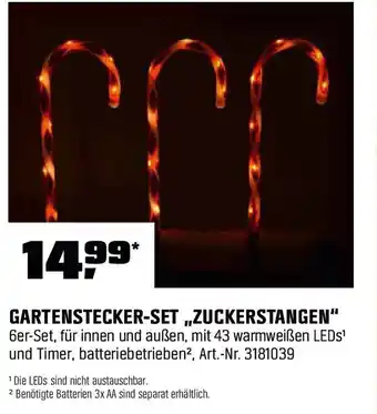 OBI GARTENSTECKER-SET „ZUCKERSTANGEN" Angebot
