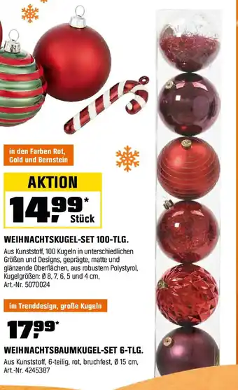 OBI WEIHNACHTSBAUMKUGEL-SET 6-TLG. Angebot