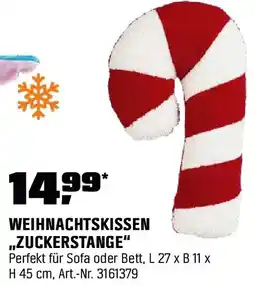 OBI WEIHNACHTSKISSEN ,,ZUCKERSTANGE" Angebot