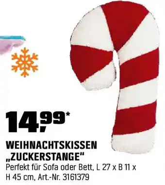 OBI WEIHNACHTSKISSEN ,,ZUCKERSTANGE" Angebot