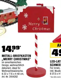 OBI METALL-BRIEFKASTEN ,,MERRY CHRISTMAS" Angebot