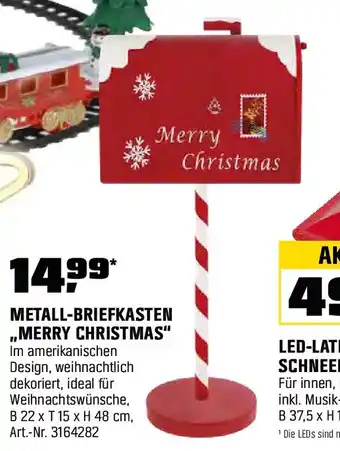 OBI METALL-BRIEFKASTEN ,,MERRY CHRISTMAS" Angebot