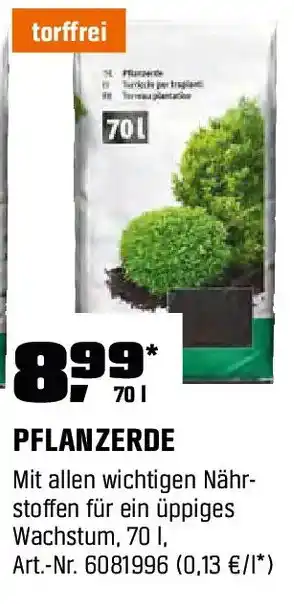 OBI PFLANZERDE Angebot