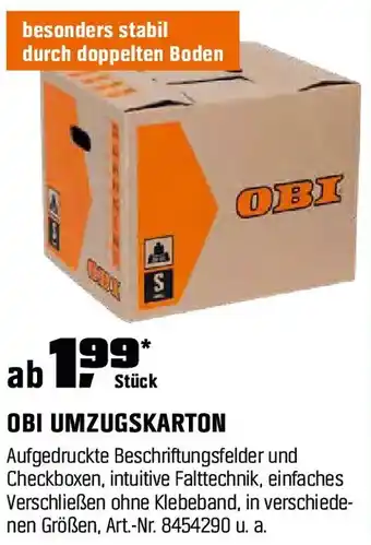 OBI OBI UMZUGSKARTON Angebot