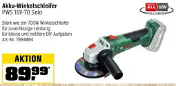 OBI BOSCH Akku-Winkelschleifer PWS 18V-70 Solo Angebot