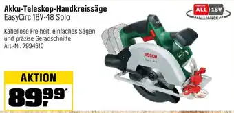 OBI BOSCH Akku-Teleskop-Handkreissäge EasyCirc 18V-48 Solo Angebot