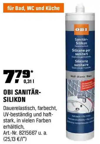 OBI OBI SANITÄR- SILIKON Angebot