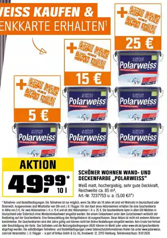 OBI SCHÖNER WOHNEN WAND- UND DECKENFARBE,,POLARWEISS" Angebot