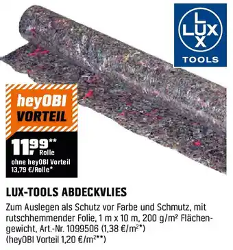 OBI LUX-TOOLS ABDECKVLIES Angebot