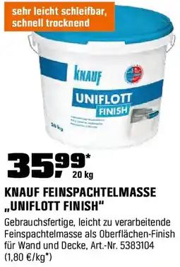 OBI KNAUF FEINSPACHTELMASSE ,,UNIFLOTT FINISH" Angebot