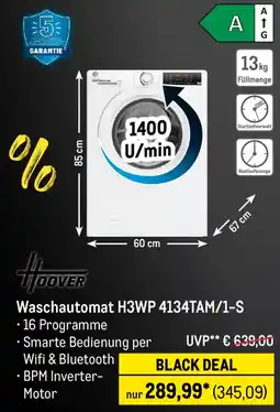METRO Hoover Waschautomat H3WP 4134TAM/1-S Angebot