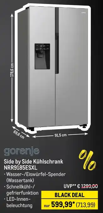 METRO gorenje Side by Side Kühlschrank NRR9185ESXL Angebot