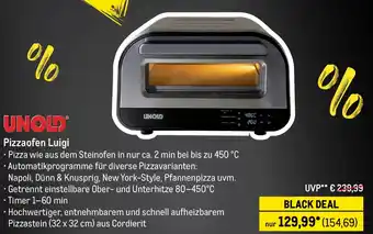METRO UNOLD Pizzaofen Luigi Angebot
