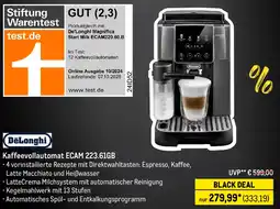 METRO DeLonghi Kaffeevollautomat ECAM 223.61GB Angebot