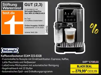 METRO DeLonghi Kaffeevollautomat ECAM 223.61GB Angebot