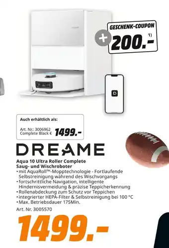MediaMarkt Dreame aqua 10 ultra roller complete saug- und wischroboter Angebot