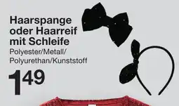 Zeeman Haarspange oder Haarreif mit Schleife Angebot
