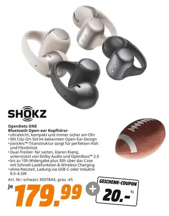 MediaMarkt Shokz opendots one bluetooth open-ear kopfhörer Angebot