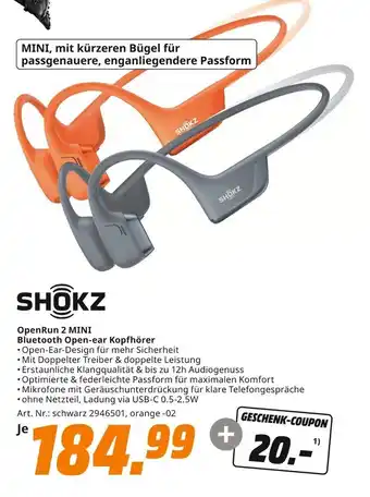 MediaMarkt Shokz openrun 2 mini Angebot