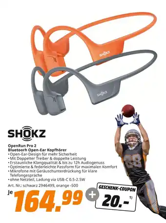 MediaMarkt Shokz openrun pro 2 bluetooth open-ear kopfhörer Angebot