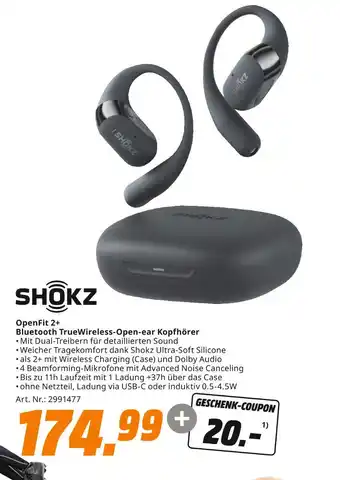 MediaMarkt Shokz openfit 2+ bluetooth truewireless-open-ear kopfhörer Angebot