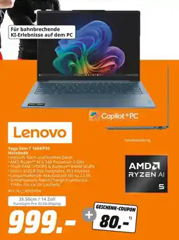 MediaMarkt Lenovo yoga slim 7 14akp10 notebook Angebot
