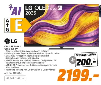 MediaMarkt Lg oled 65 g56 ls oled evo tv Angebot