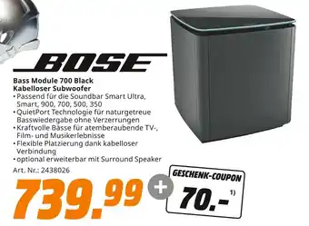 MediaMarkt Bose bass module 700 black kabelloser subwoofer Angebot