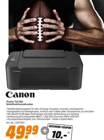 MediaMarkt Canon pixma ts3750i multifunktionsdrucker Angebot