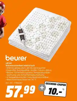 MediaMarkt Beurer ub 60 wärmeunterbett elektrisch Angebot