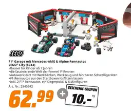 MediaMarkt Lego f1 garage mit mercedes-amg & alpine rennautos Angebot