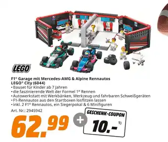 MediaMarkt Lego f1 garage mit mercedes-amg & alpine rennautos Angebot