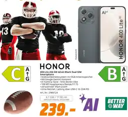 MediaMarkt Honor 400 lite 256 gb velvet black dual sim smartphone Angebot